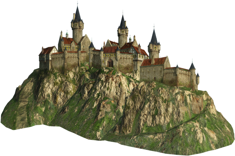 Medieval Castleon Mountain Peak