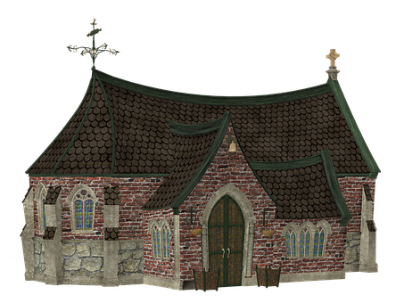 Medieval Church3 D Model