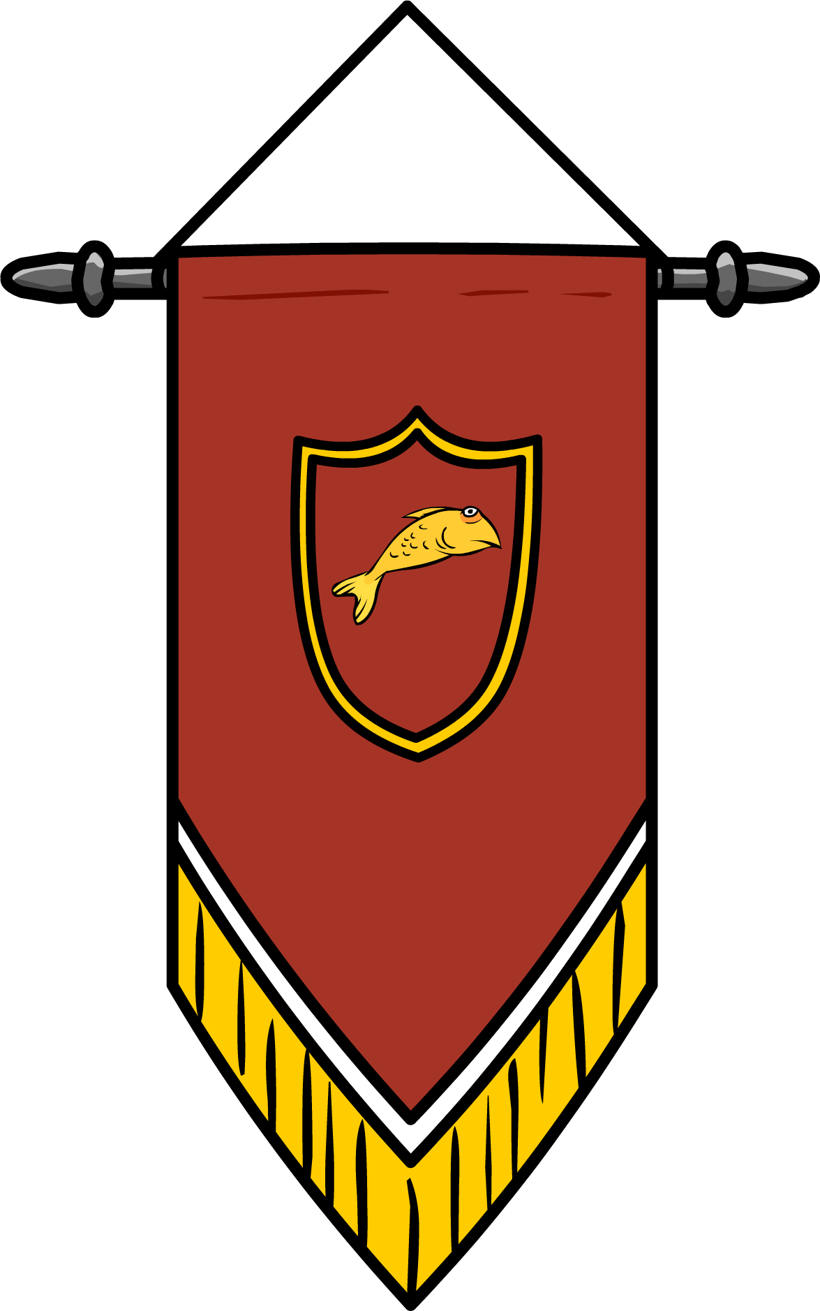 Medieval Heraldic Bannerwith Fish