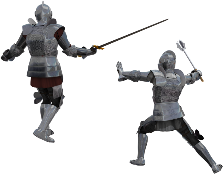 Medieval Knights Duel3 D Render