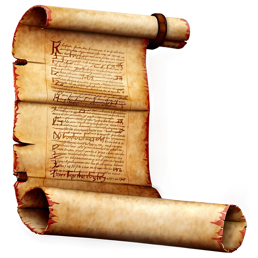 Medieval Manuscript Scroll Png 06262024