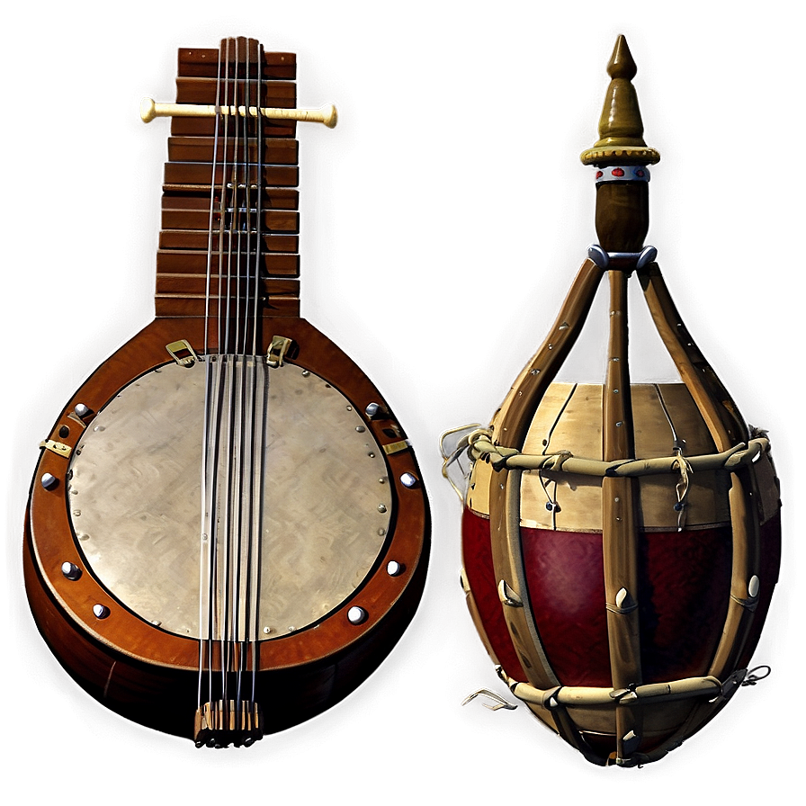 Medieval Minstrel Instruments Png Etv