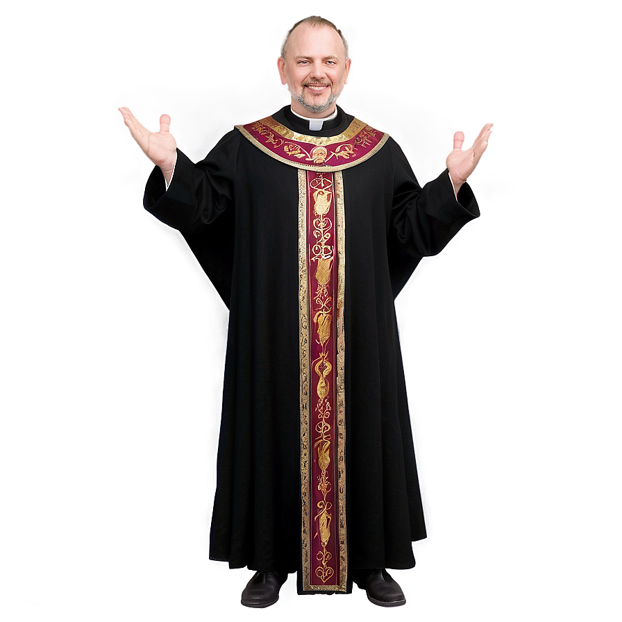 Medieval Priest Illustration Png 06242024