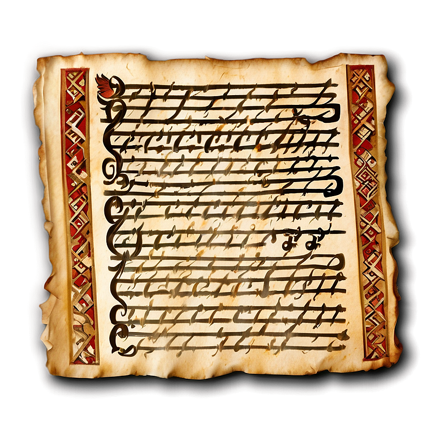 Medieval Script Paper Png 78