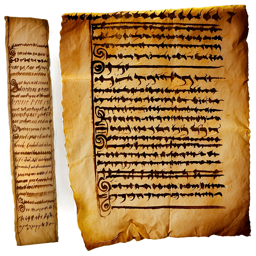 Medieval Script Paper Png Fie55