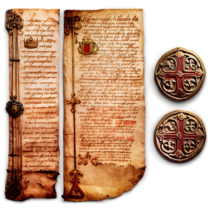 Medieval Script Paper Png Hlt