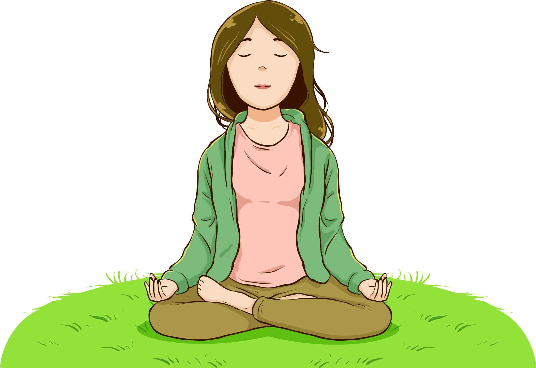 Meditating Woman Yoga Pose