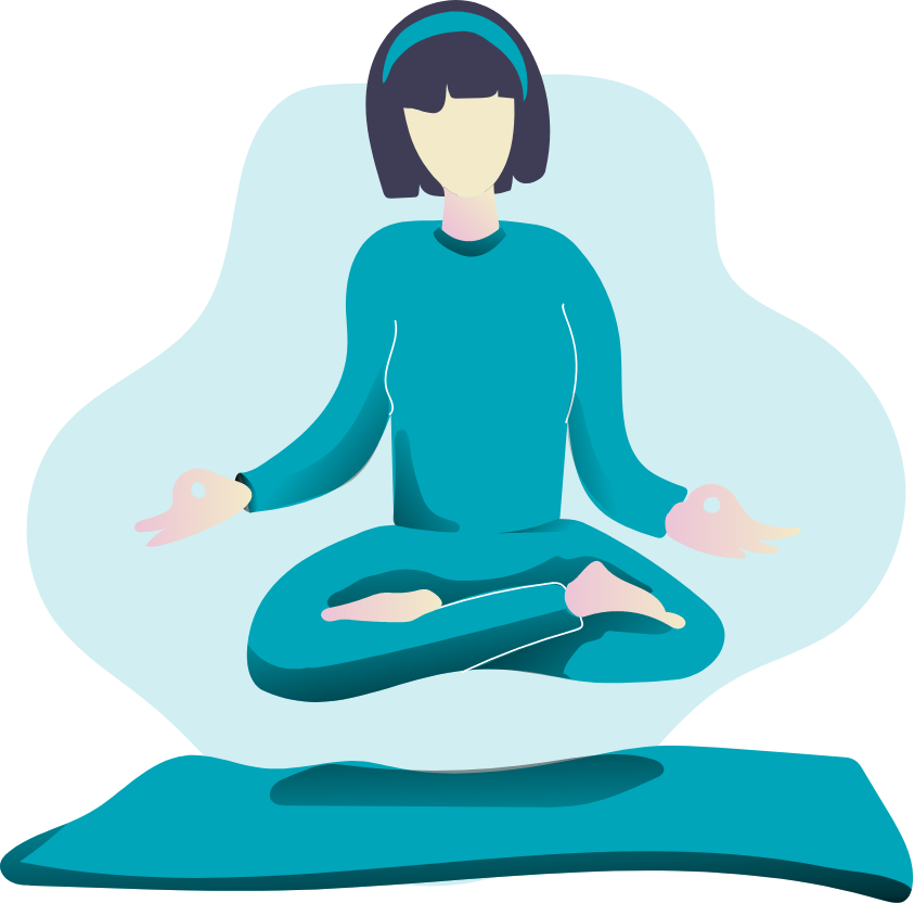 Meditation Pose Vector Illustration