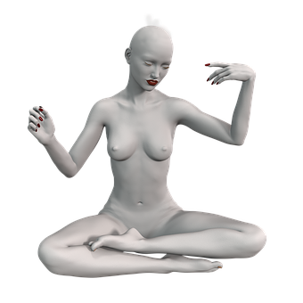 Meditative3 D Model Woman