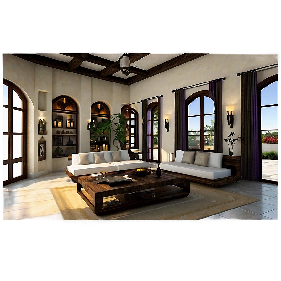 Mediterranean Living Room Png 95