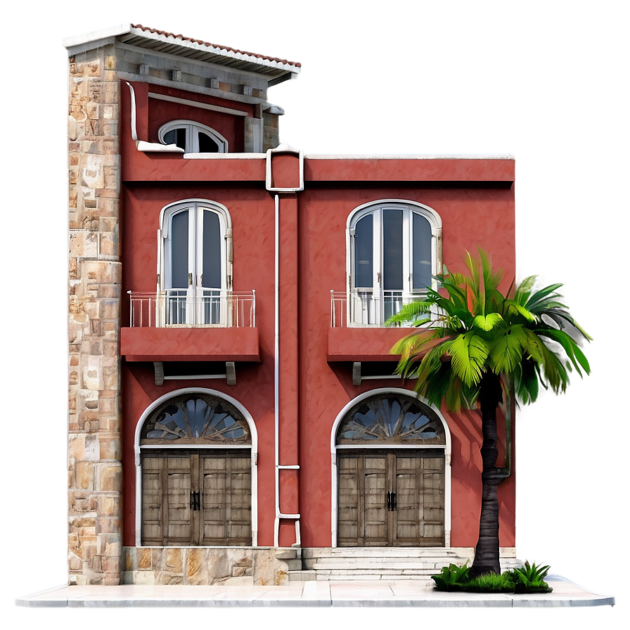 Mediterranean Mansion Facade Png 3