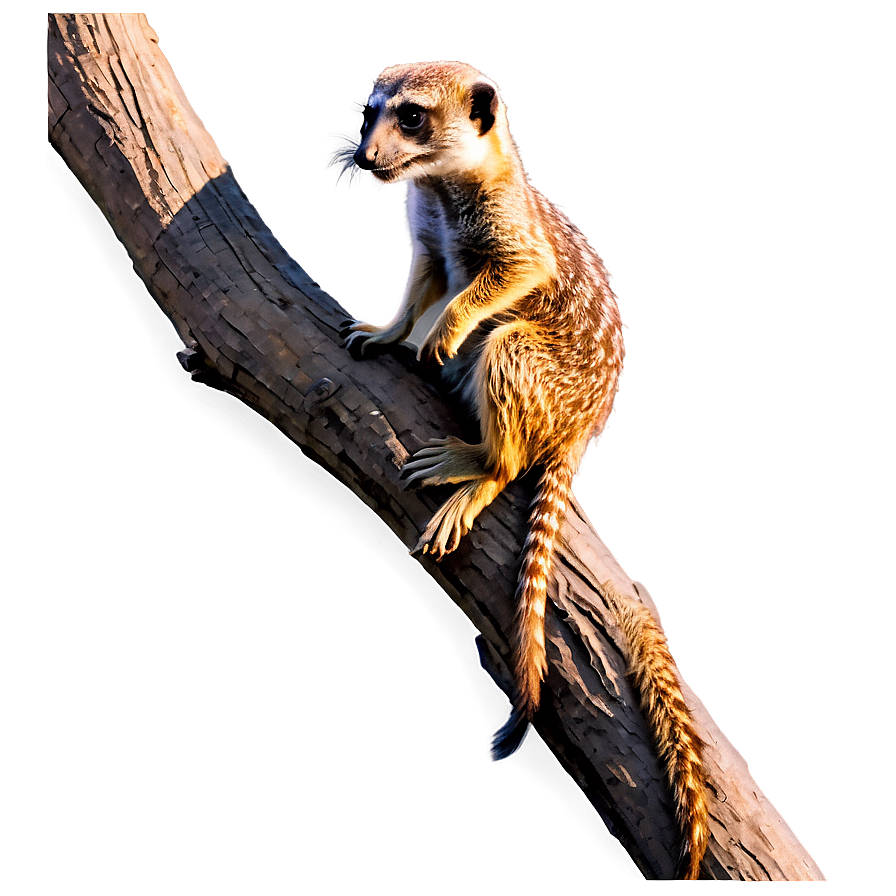 Meerkat Climbing Tree Png 06112024