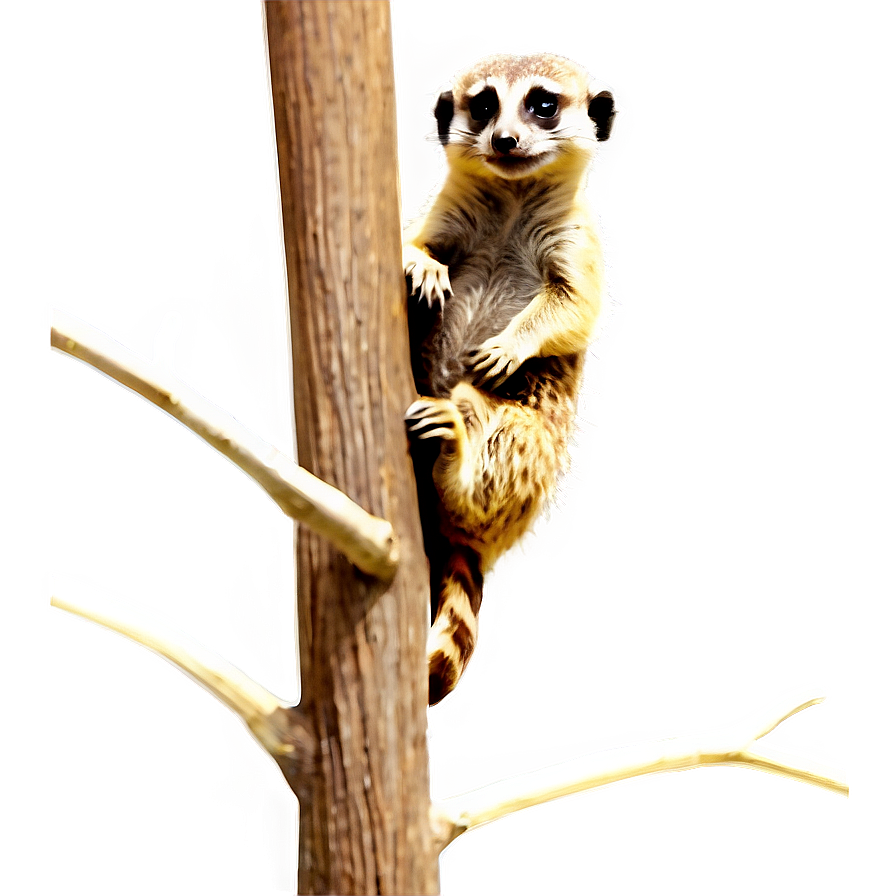 Meerkat Climbing Tree Png Wfs