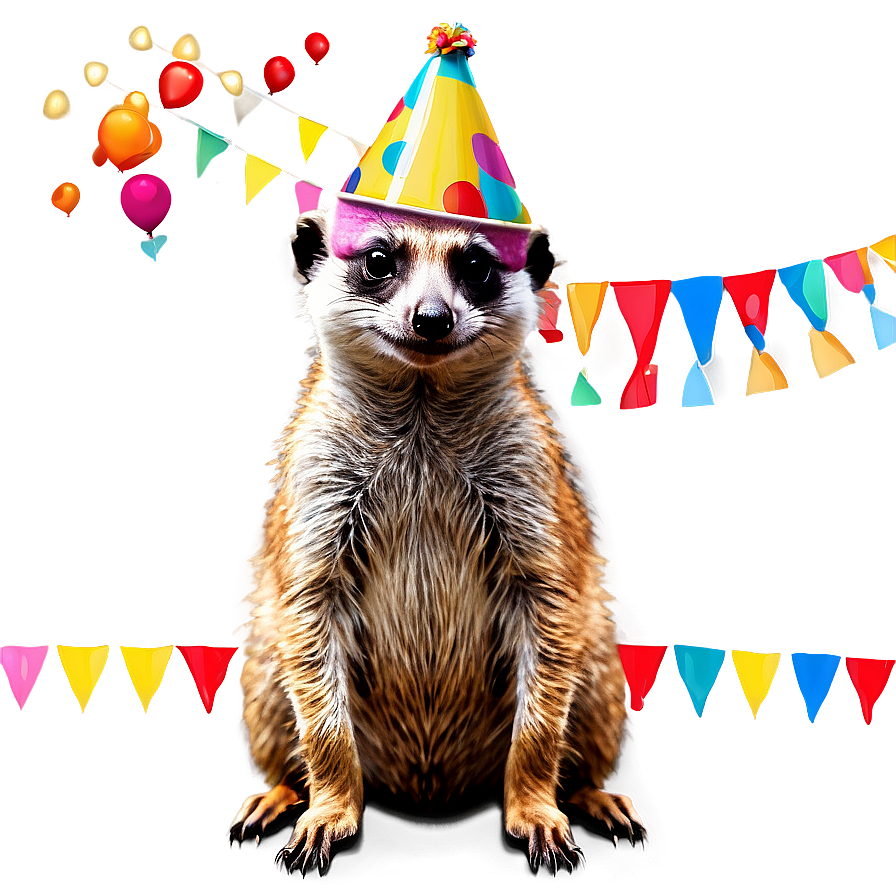 Meerkat In Party Hat Png 06112024