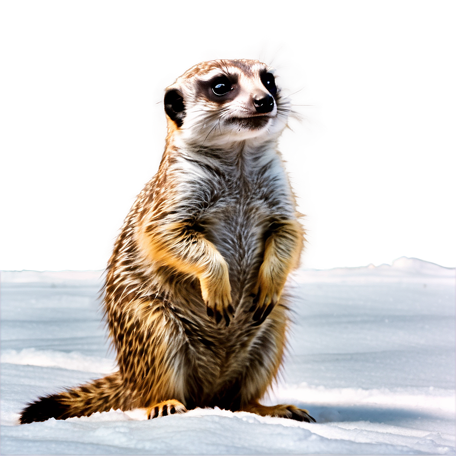 Meerkat In Snow Scene Png 06112024