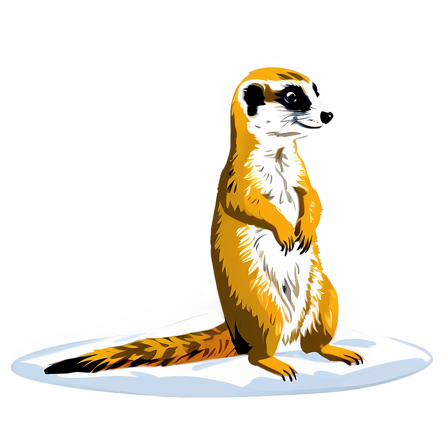 Meerkat In Snow Scene Png 06112024