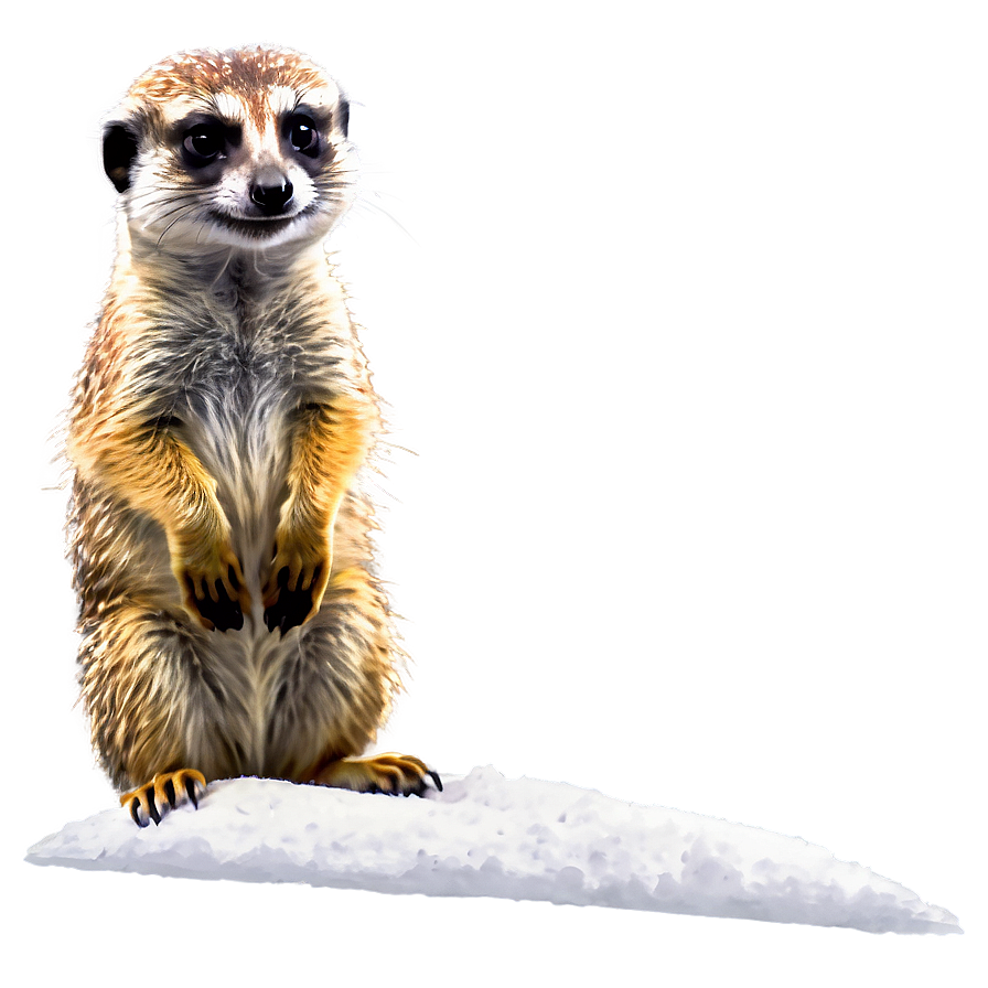 Meerkat In Snow Scene Png Dpp