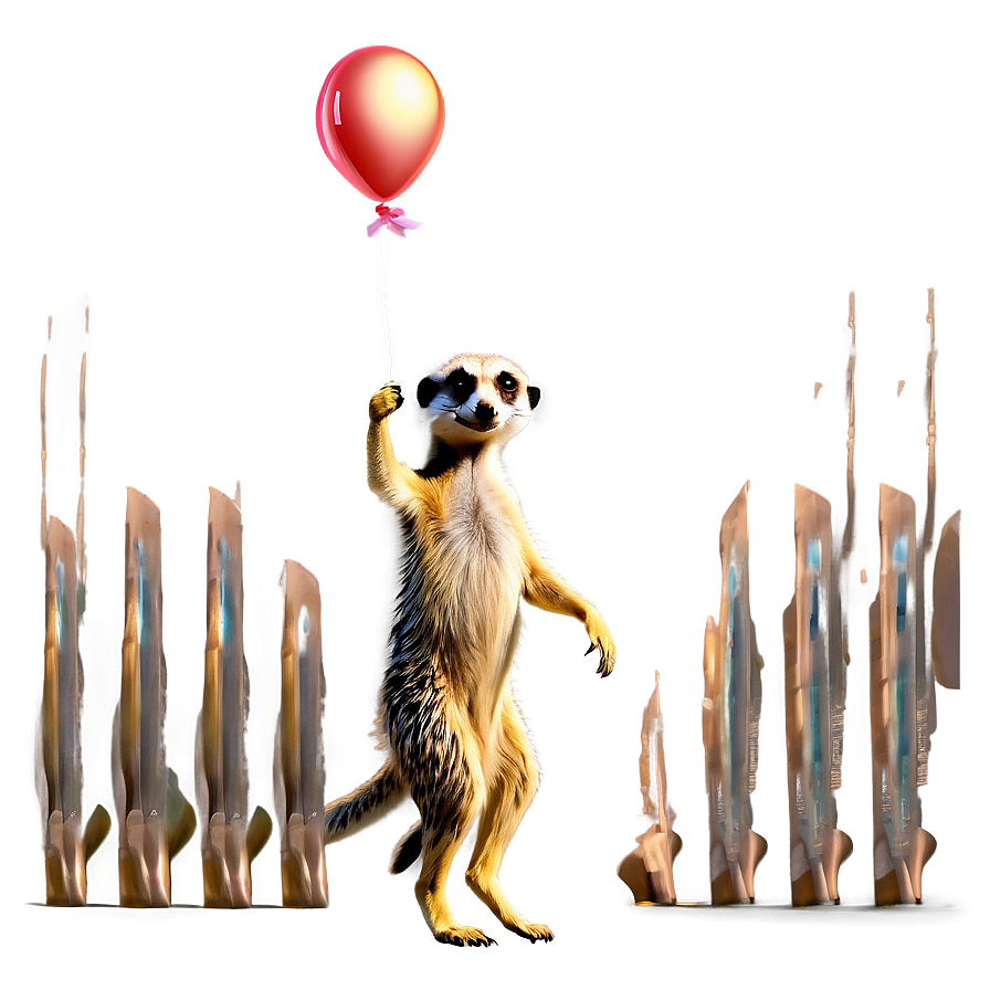 Meerkat With Balloon Png Gio