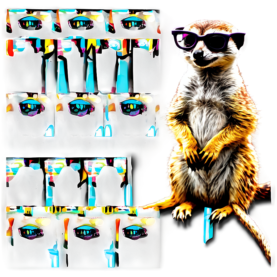 Meerkat With Glasses Reading Png 34