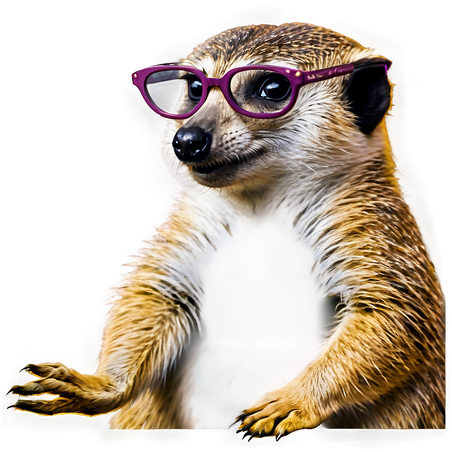 Meerkat With Glasses Reading Png Khu