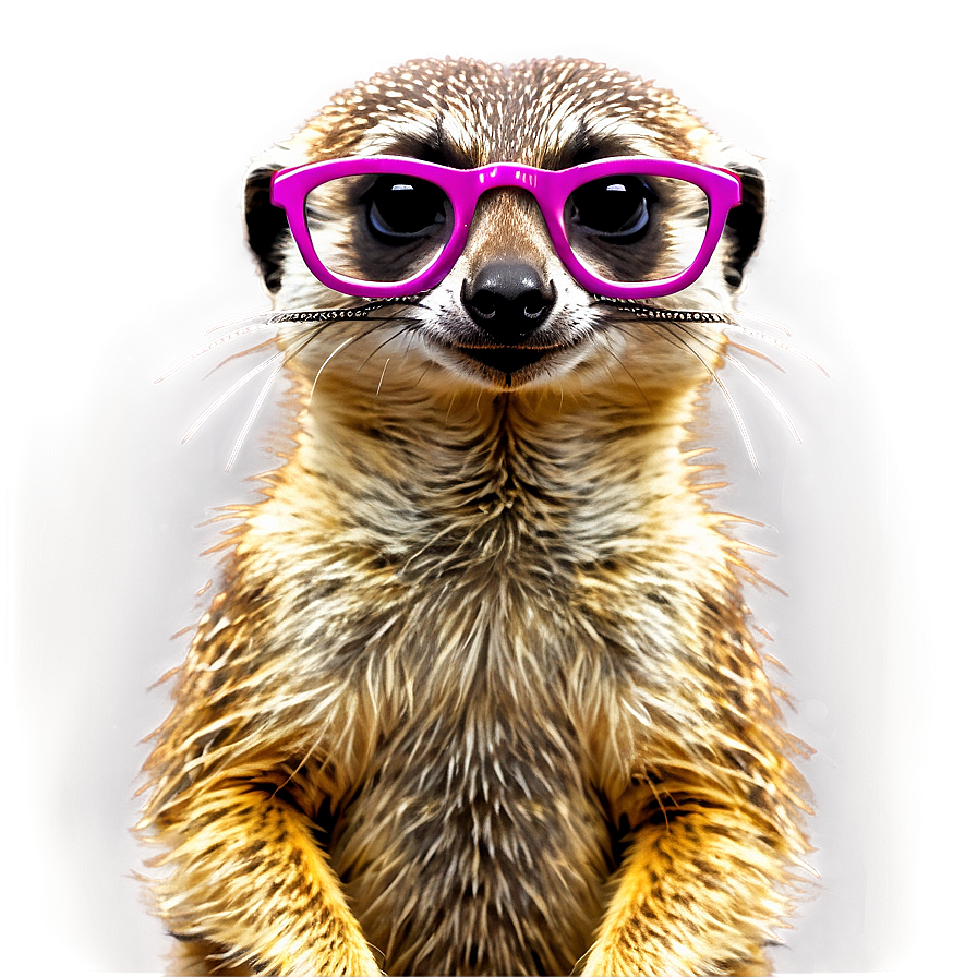 Meerkat With Glasses Reading Png Yvq