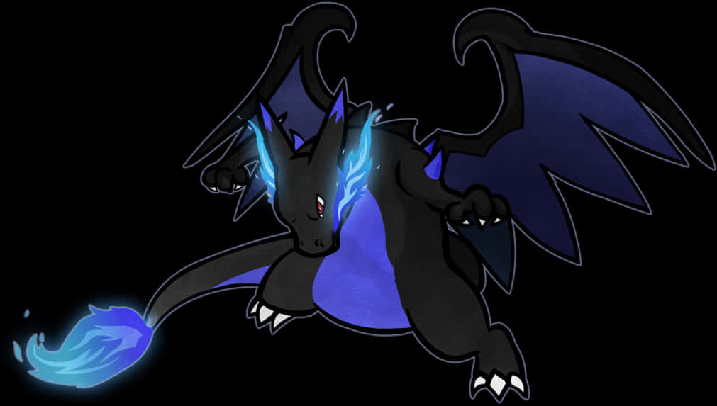 Mega Charizard X Breathing Blue Flame