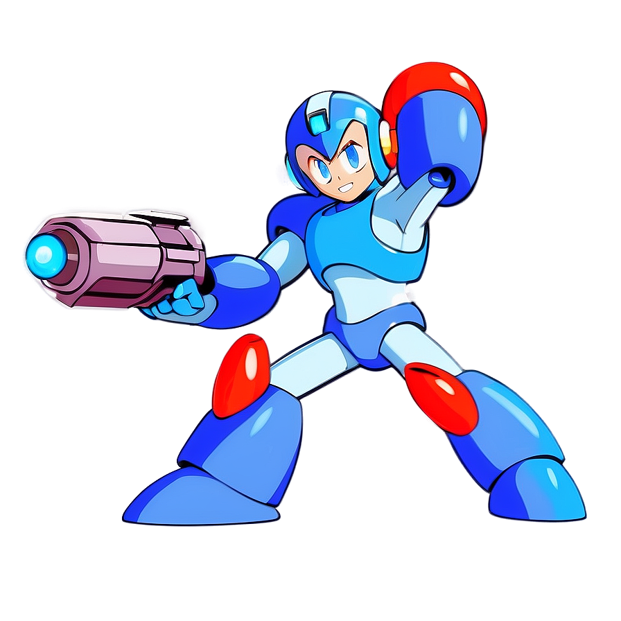 Mega Man Fighting Robot Masters Png Dce