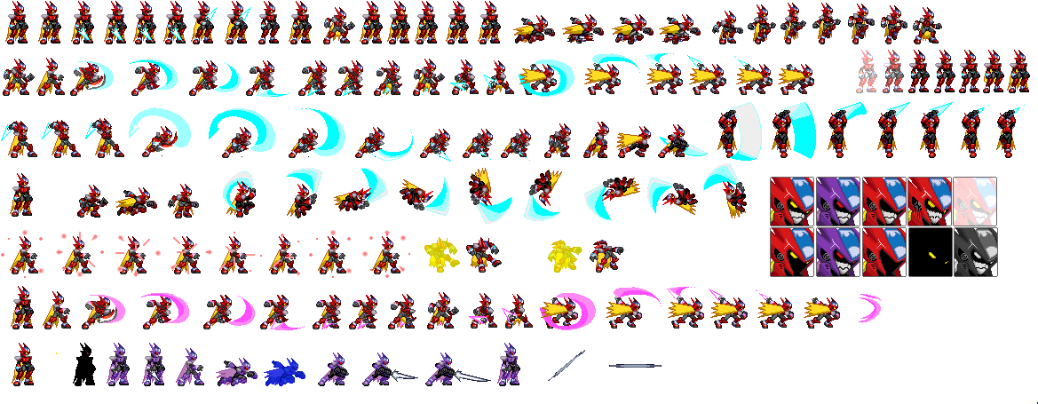 Mega Man_ Zero_ Sprite_ Sheet