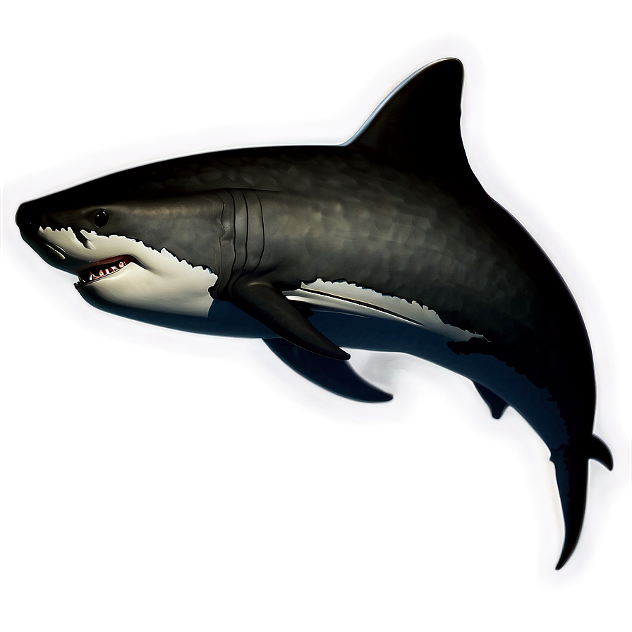 Megalodon Swimming Silhouette Png Oay