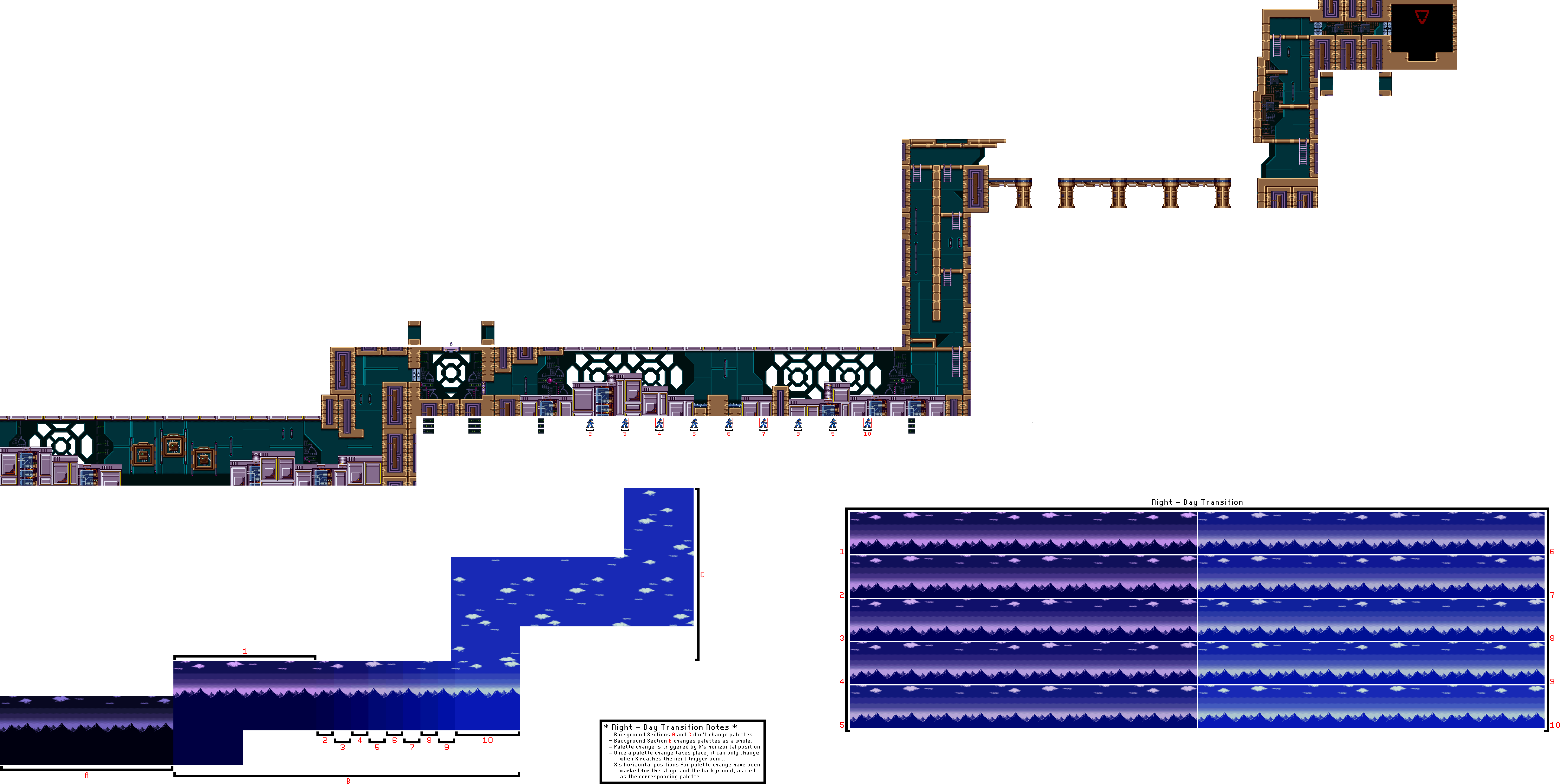 Megaman Level Layout Sprite Sheet