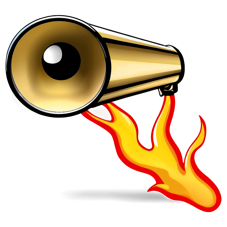 Megaphone With Flames Png Fce45