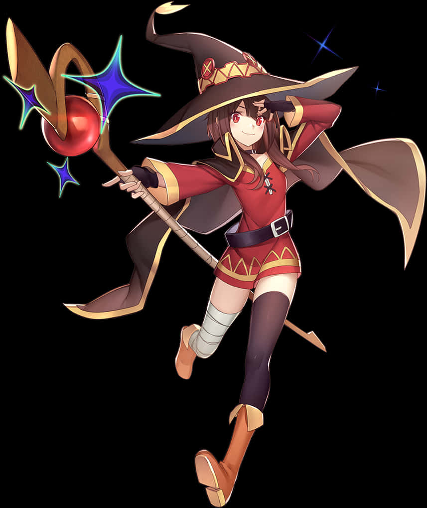 Megumin Casting Magic Spell