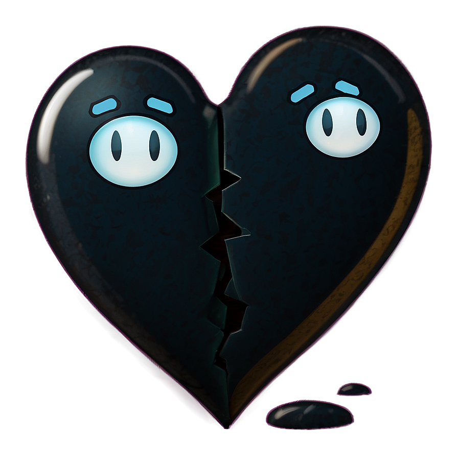 Melancholy Broken Heart Emoji Png 55