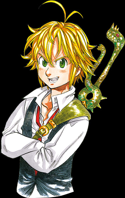 Meliodas_ Anime_ Character_ Portrait