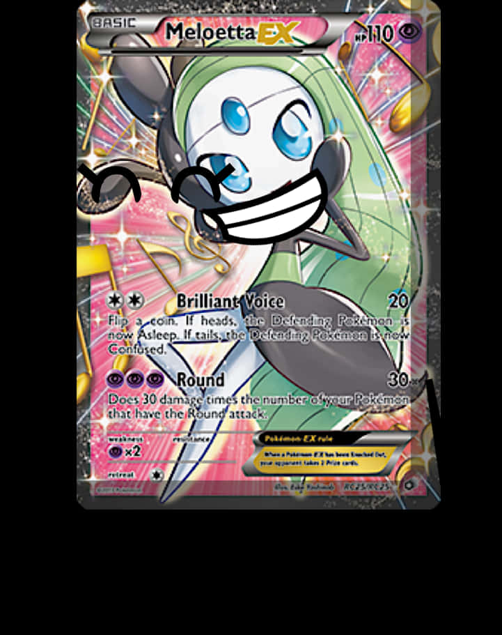 Meloetta E X Pokemon Card Artwork