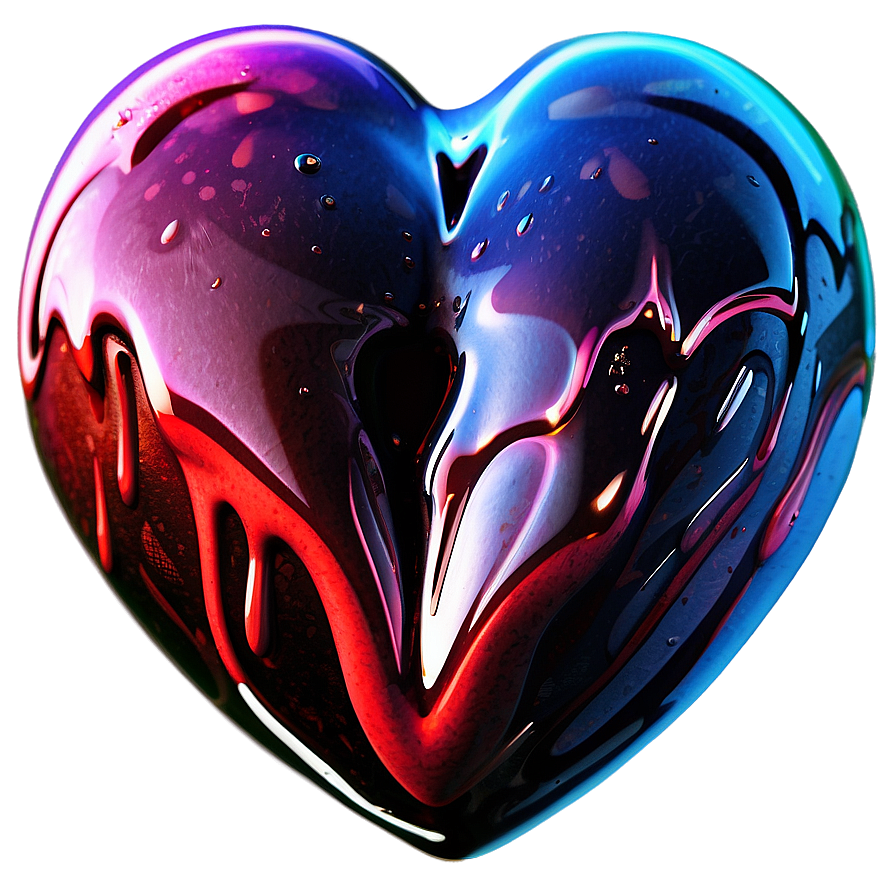 Melting Heart Clipart Surreal Png 05252024