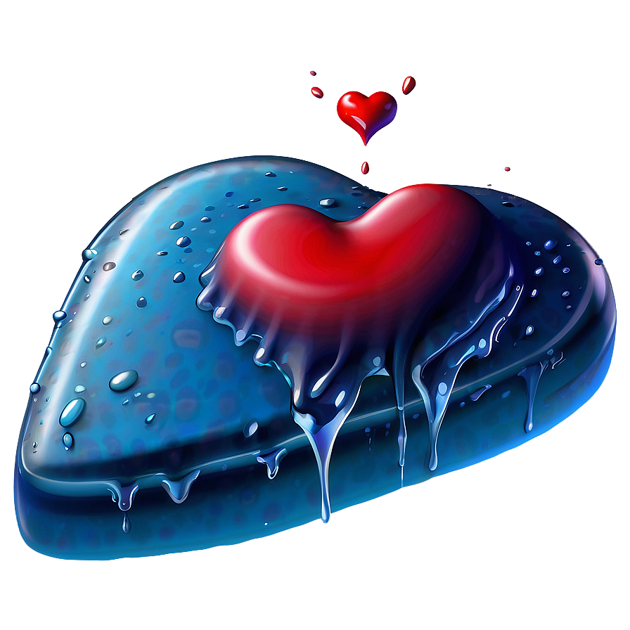 Melting Heart Clipart Surreal Png 05252024