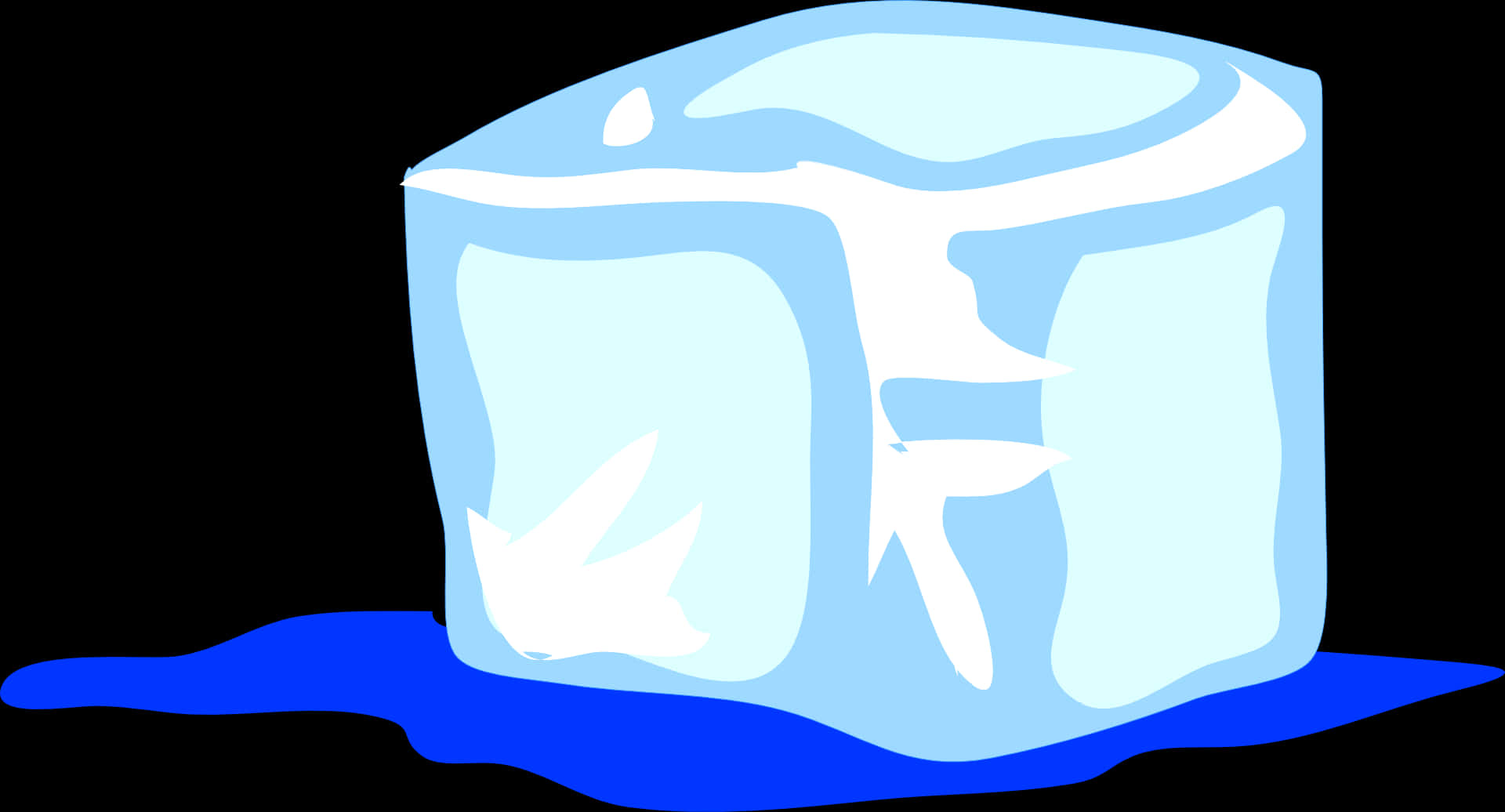 Melting Ice Cube Graphic