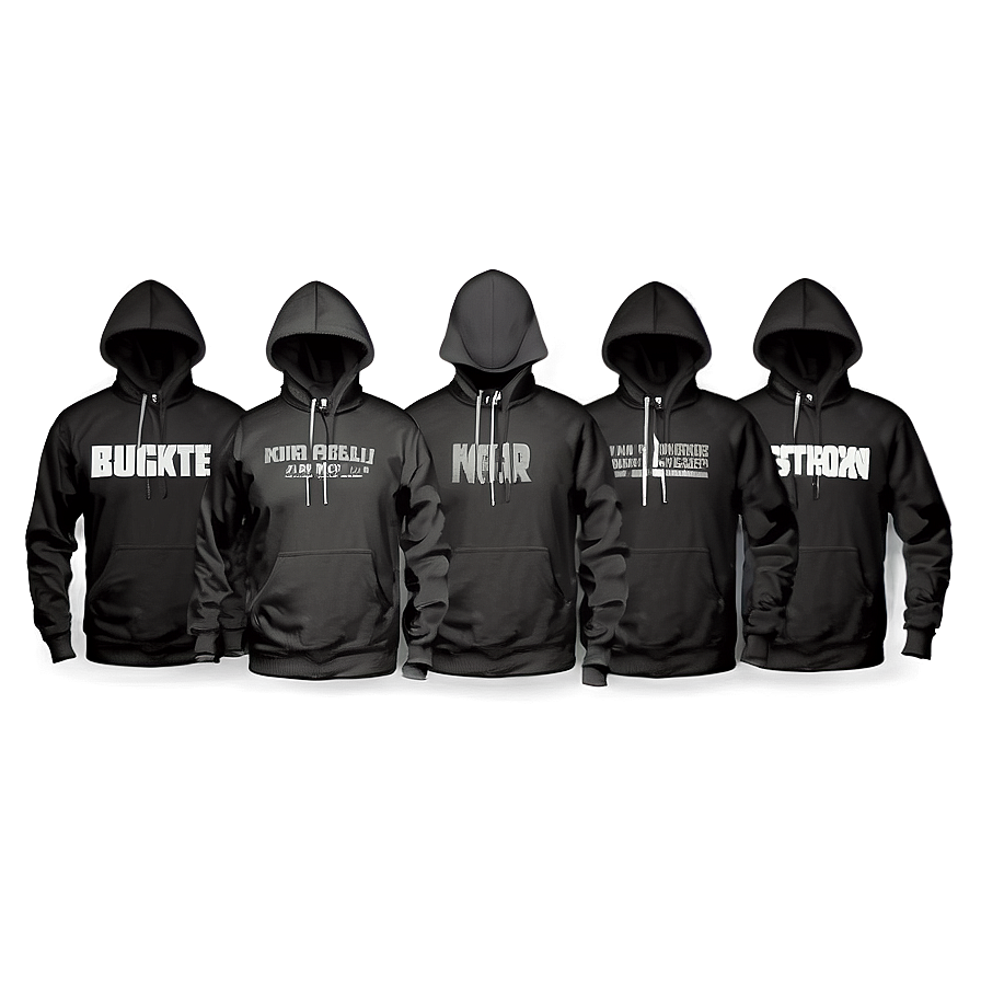 Men's Black Hoodie Png 32