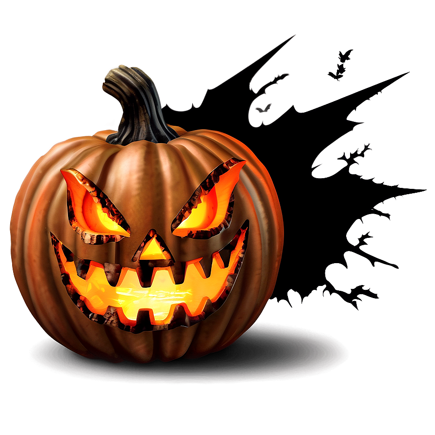 Menacing Halloween Pumpkin Png 21