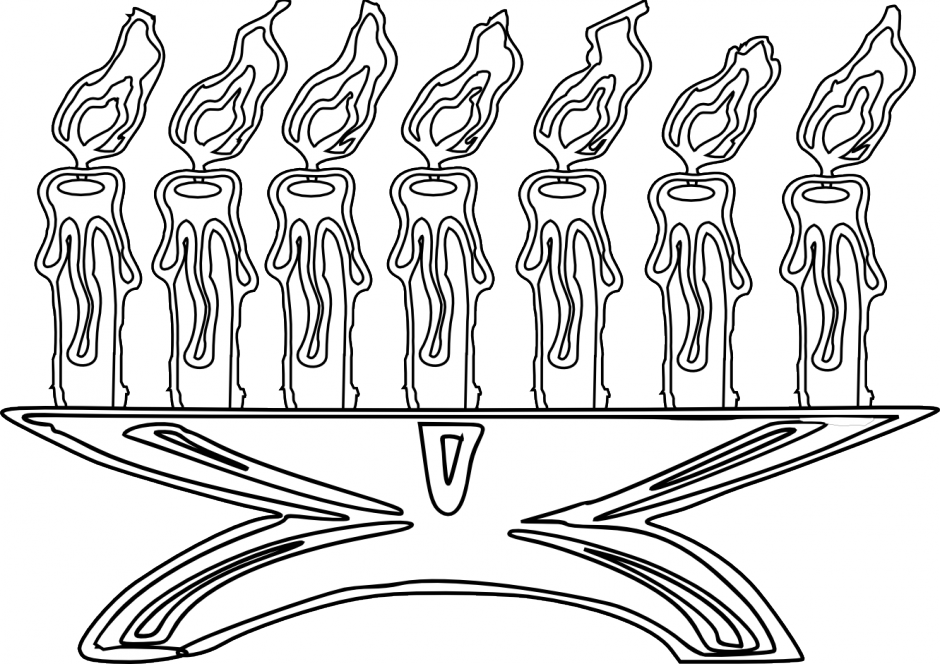 Menorah Candles Coloring Page