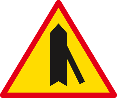 Merge Lane Traffic Sign