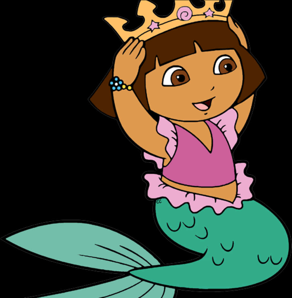 Mermaid Dora Cartoon Character