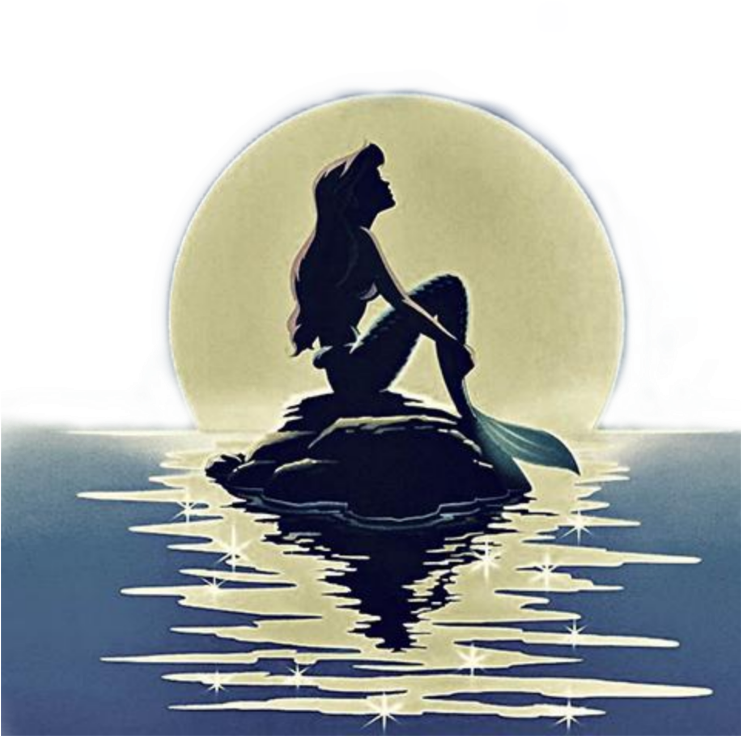 Mermaid Silhouette Moonlight