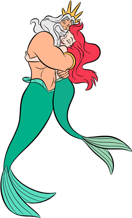 Mermaidand Merman Embrace