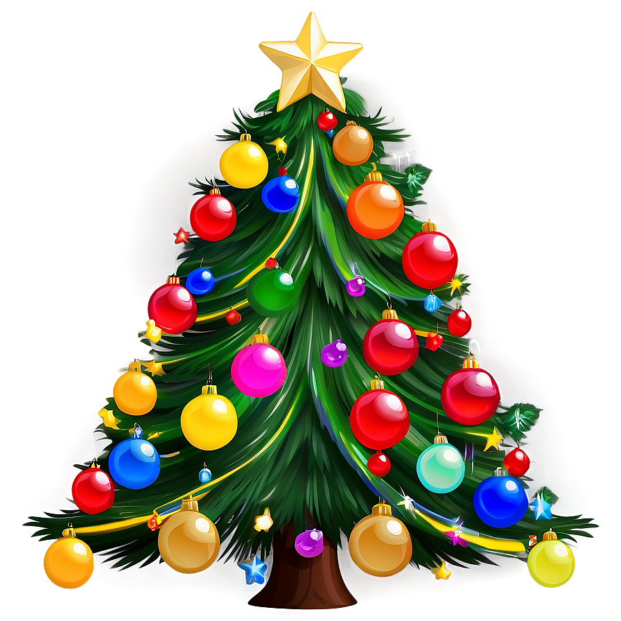 Merry Christmas Cartoon Tree Png 78