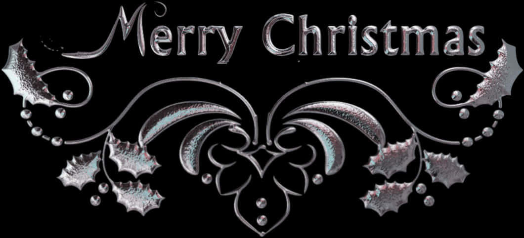 Merry Christmas Elegant Silver Design