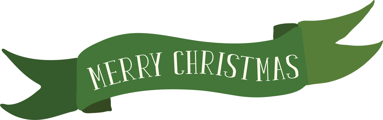 Merry Christmas Green Banner