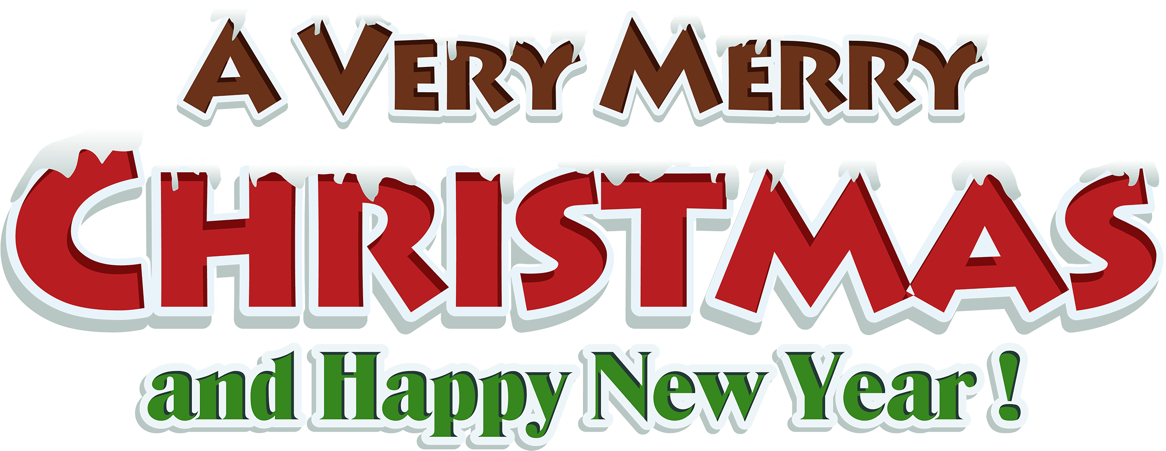 Merry Christmas Happy New Year Greeting