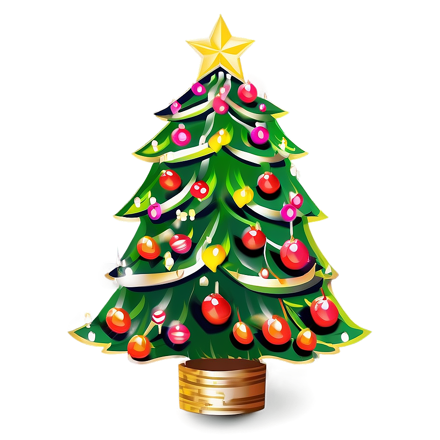 Merry Christmas Tree Design Png 06132024